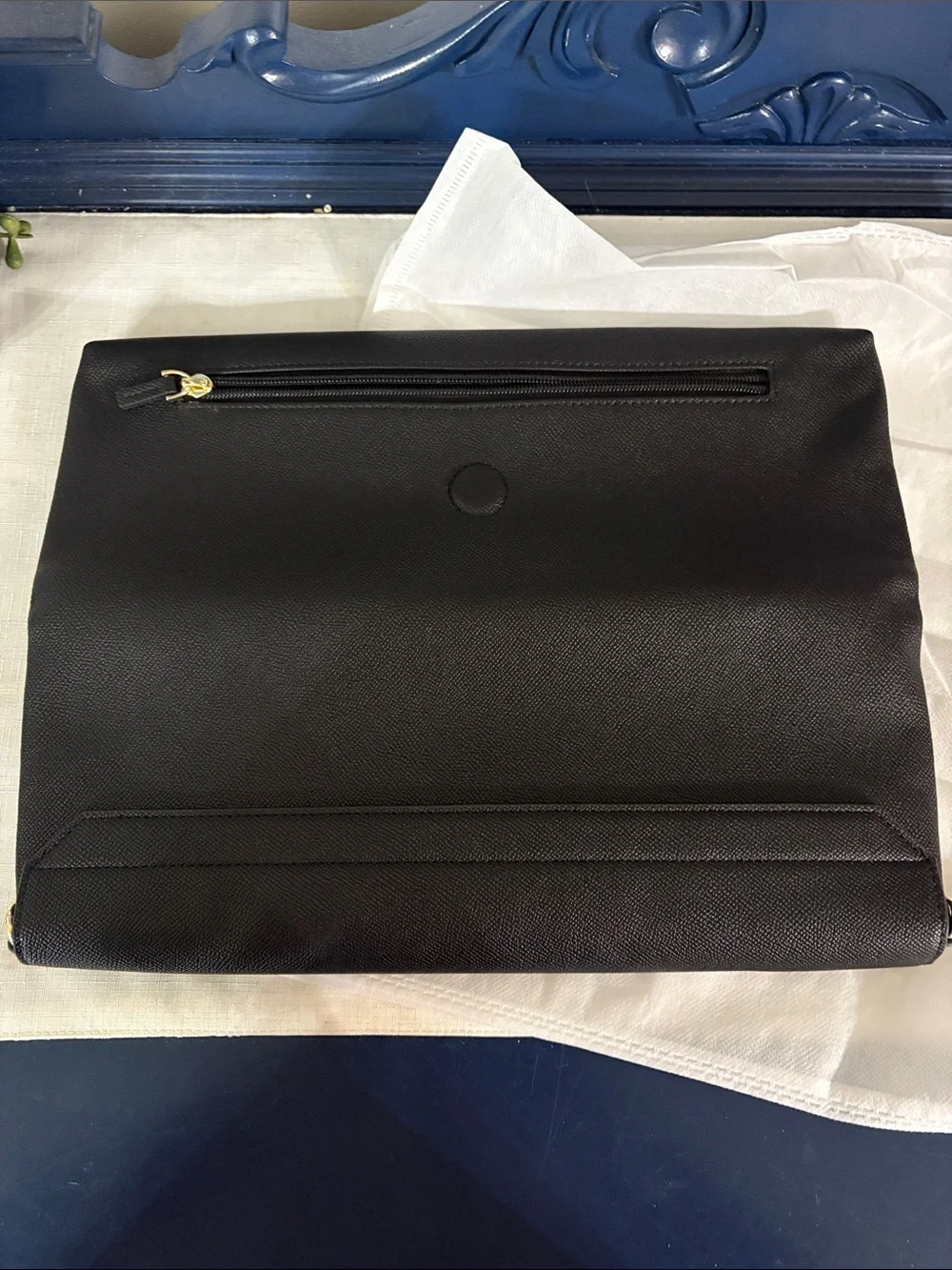 Verlye Black Laptop Envelope Clutch
